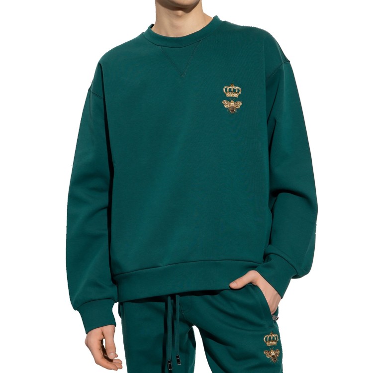 Shop Dolce & Gabbana Cotton Sweatshirt In Green