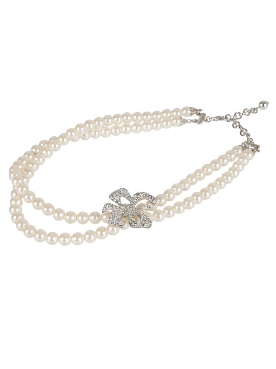 Alessandra Rich Faux-pearl Necklace In White