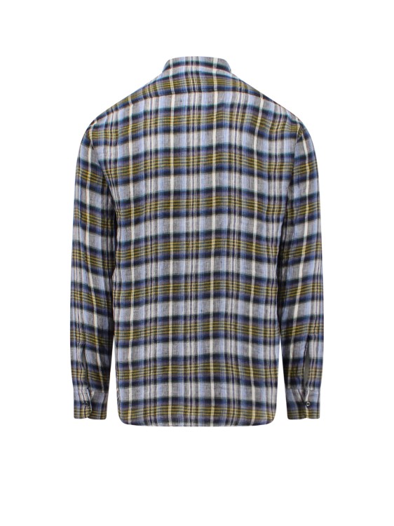 Shop Dsquared2 D2 Relax Dan Madras Shirt In Grey