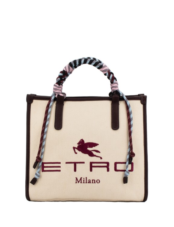 Cotton Fabric Shopping Bag by Etro in Neutrals color for Luxury