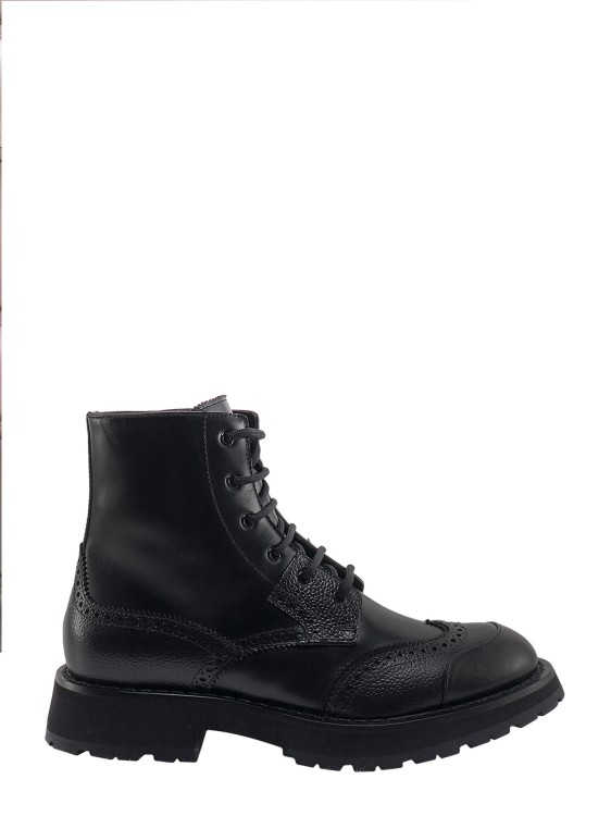 Alexander Mcqueen Black Leather Boots