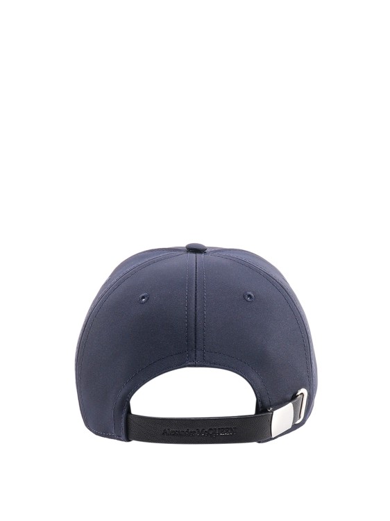 Shop Alexander Mcqueen Blue Nylon Hat In Grey