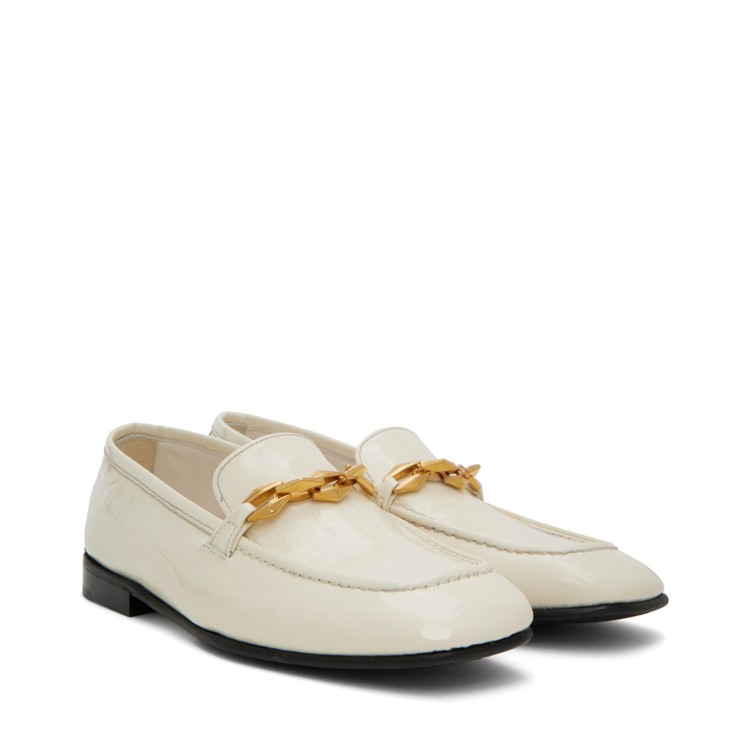 Shop Jimmy Choo Diamond Tilda Loafers In White