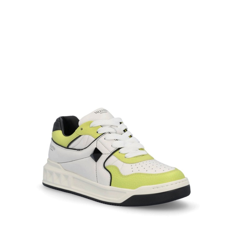 Shop Valentino White One-stud Sneakers