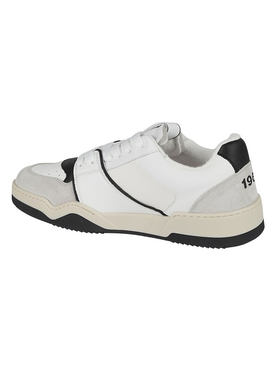 Shop Dsquared2 White Leather Panelled Sneakers