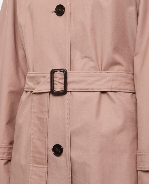 Shop Max Mara Ftrench Single Breasted Coat In Pink