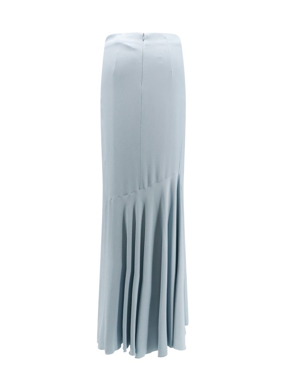 Shop Erika Cavallini Silk Blend Skirt In Grey