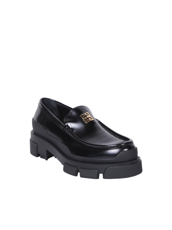 Shop Givenchy Brushed Leather Loafer In Black