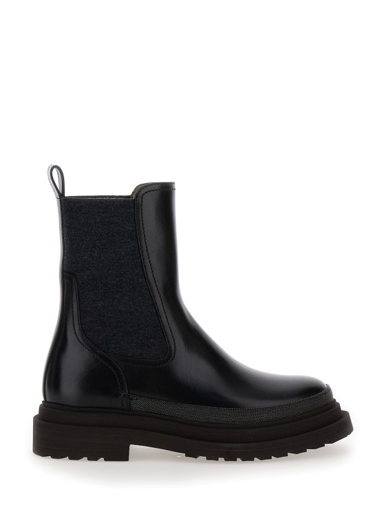 Shop Brunello Cucinelli Leather Boots In Black