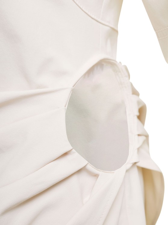 Shop Jacquemus White Shirt Dress La Robe Camisa In Cotton Blend