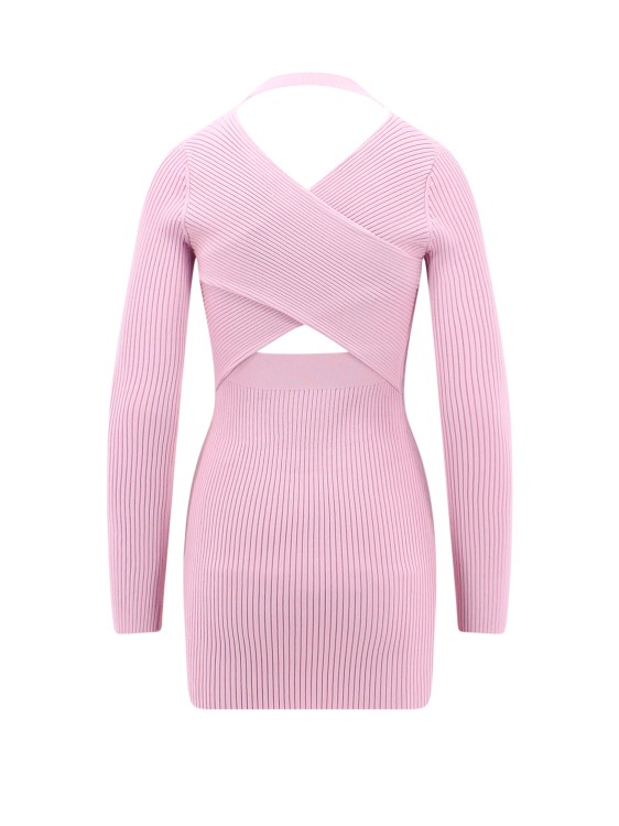 Shop Krizia Viscose Cardigan With Ribbed Pattern In Pink