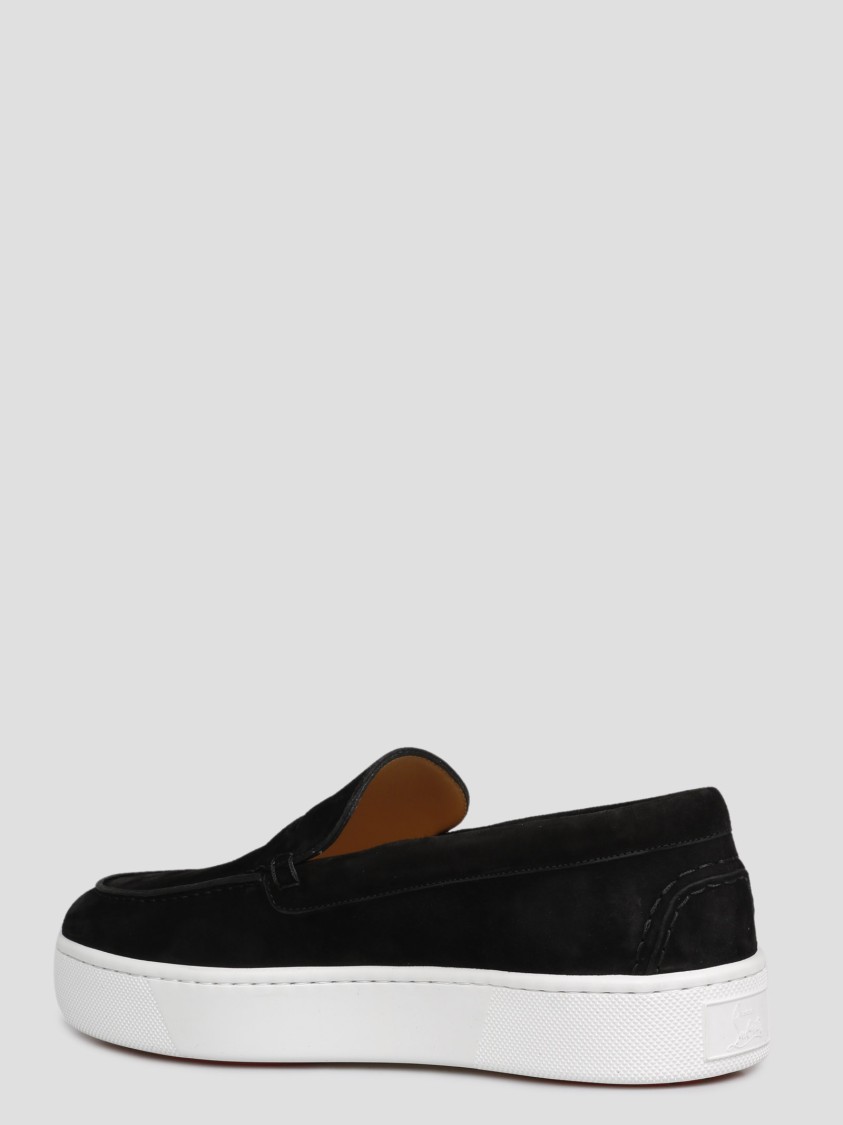 Christian Louboutin Men's Varsiboat Loafers In Black