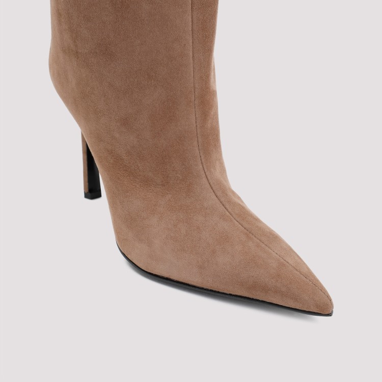 Shop Sergio Rossi Brown Noisette Suede Leather Liya Boots