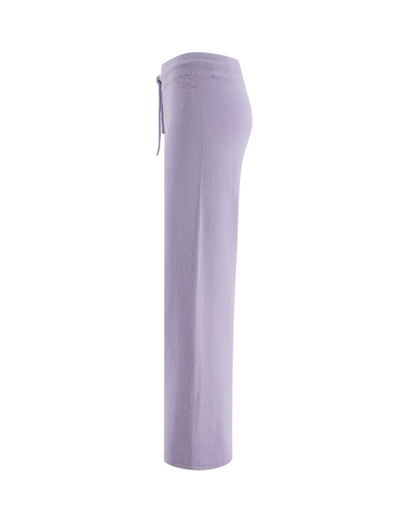 Shop Mc2 Saint Barth Knitted Palazzo Trousers In Purple