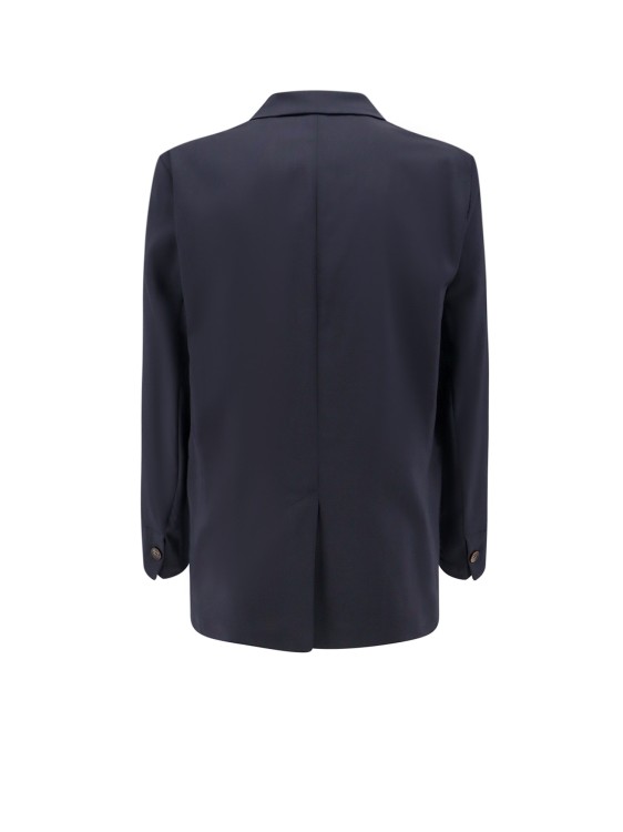 Shop Hevo Virgin Wool Suit With Logoed Buttons In Blue