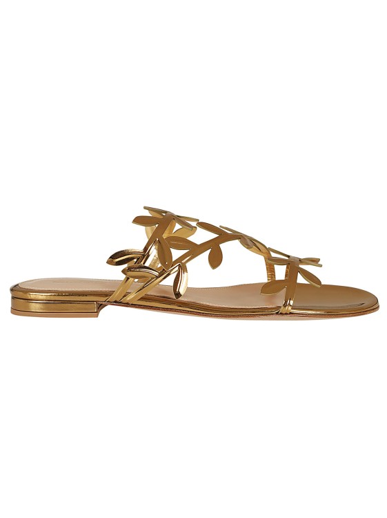 Shop Gianvito Rossi Flavia Sandals In Gold