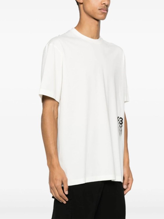Shop Y-3 White Graphic Print T-shirt