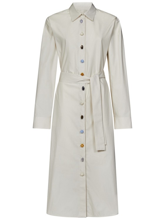 Msgm Vestido Largo - Beis In Neutral