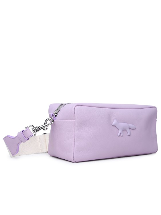 Shop Maison Kitsuné 'cloud' Lilac Leather Bag In Purple