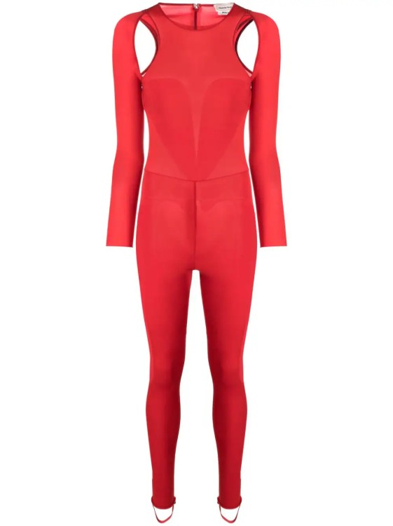 Shop Alexander Mcqueen Red Jumpsuit