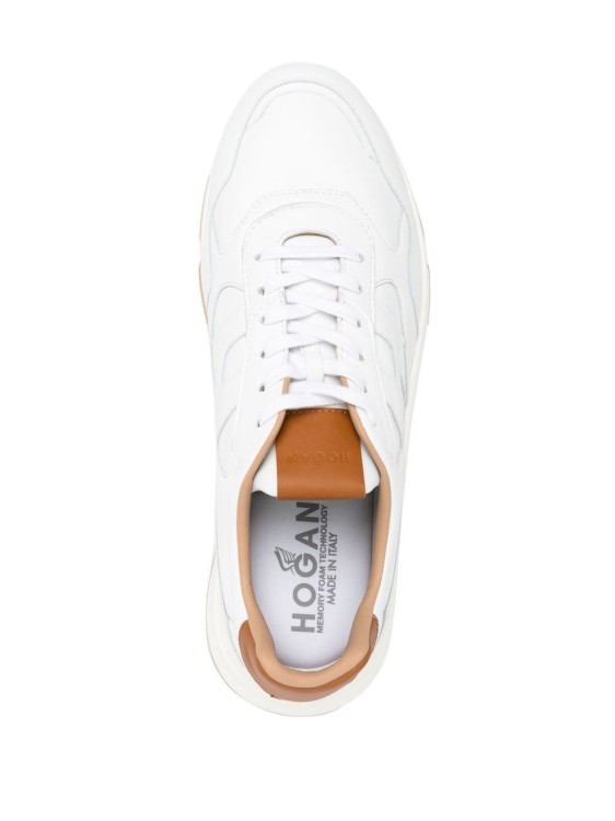 Shop Hogan White Laced-up Sneakers