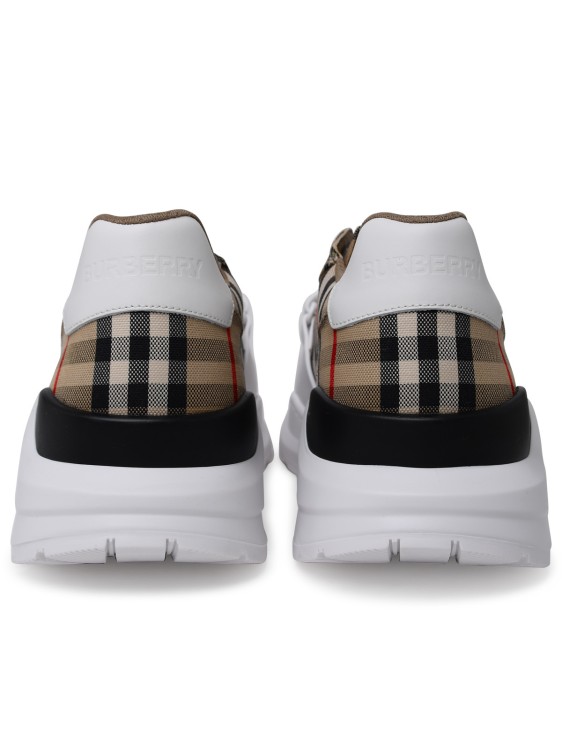 Shop Burberry New Regis Check Sneaker In Brown