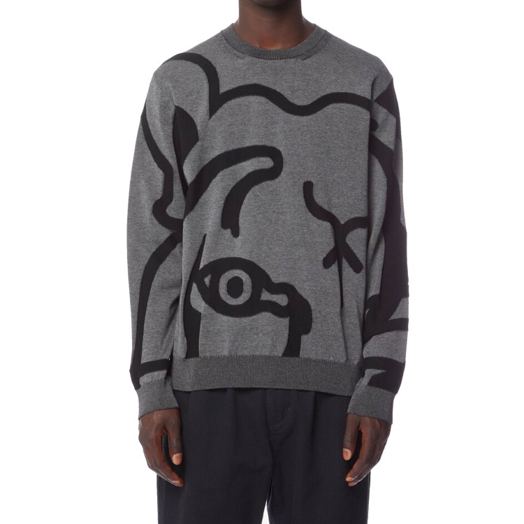 Shop Kenzo Abstract Tiger-print Sweatshirt In Grey