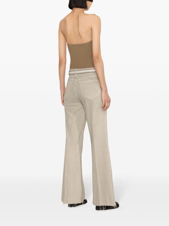 Shop Mother Palazzo Jeans In Neutrals