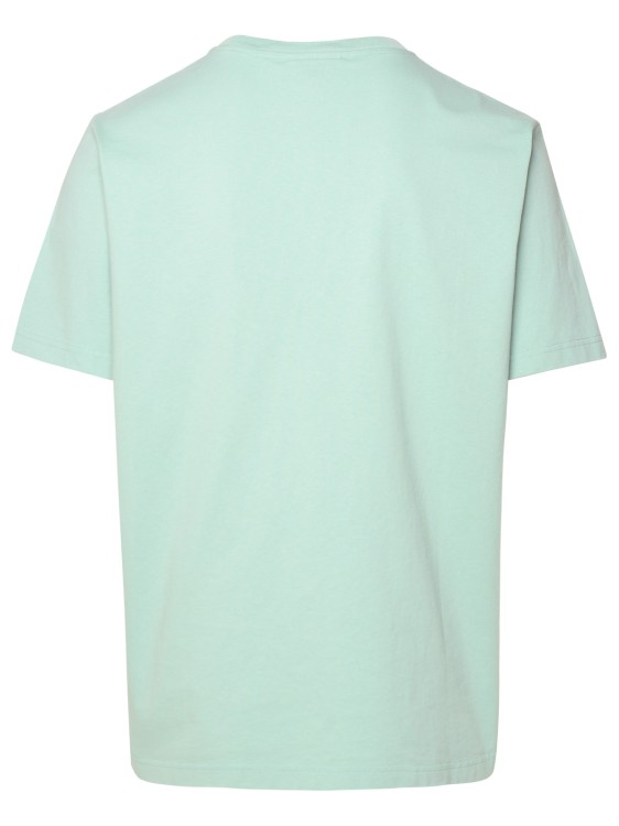 Shop Maison Kitsuné Pastel Turquoise Cotton T-shirt In White