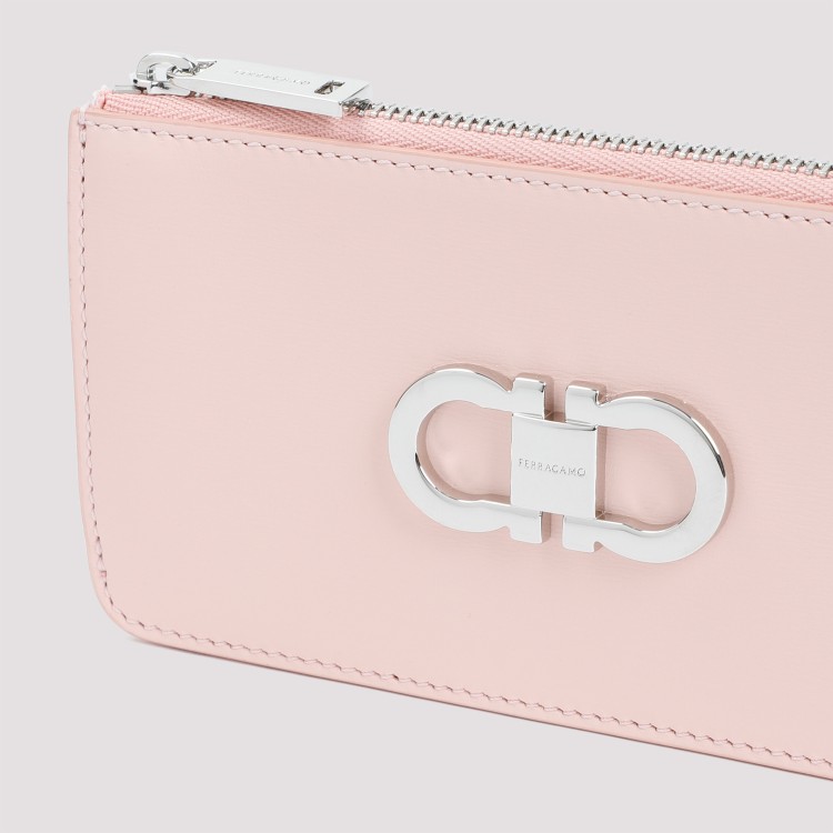 Shop Ferragamo Pink Calf Leather Card Case