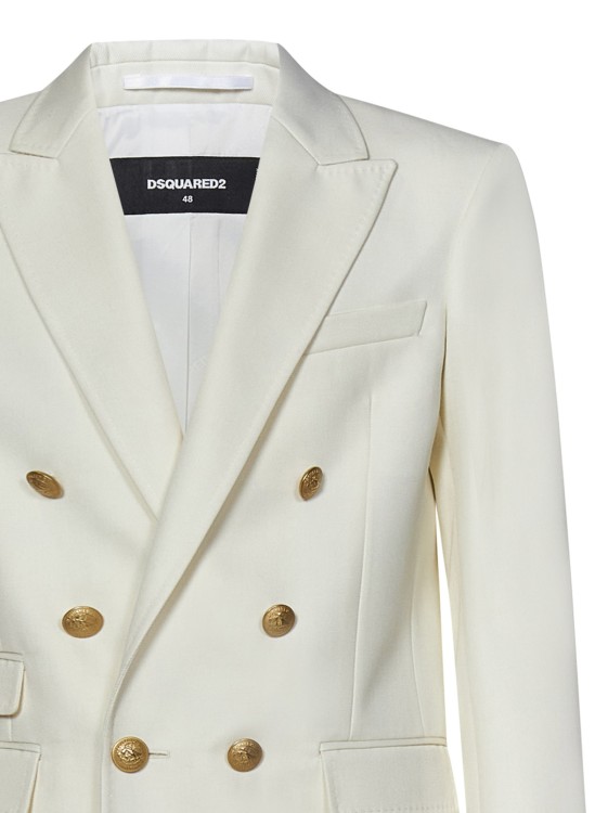 Shop Dsquared2 Double-breasted Blazer In White