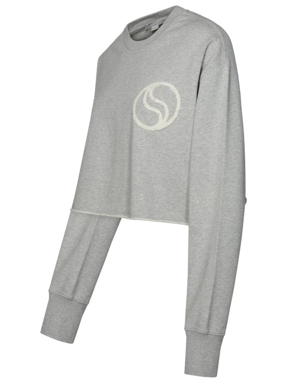 Shop Stella Mccartney Crop Sweatshirt In Grey