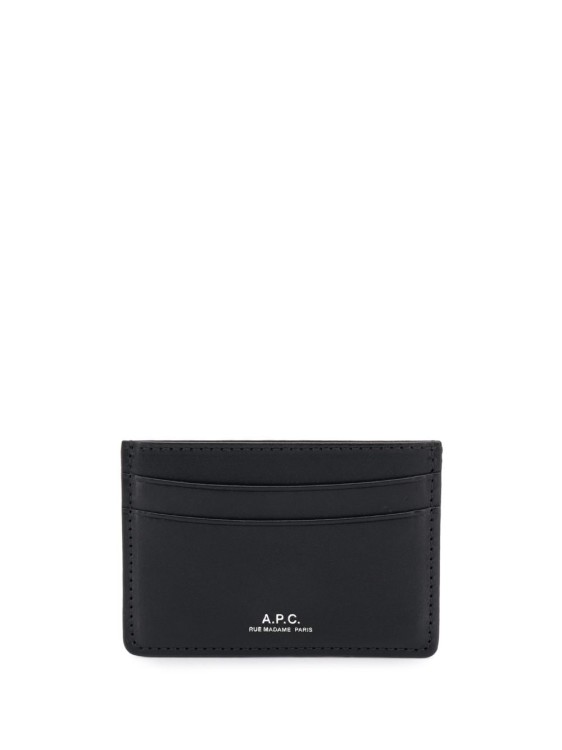 Apc Andres Cardholder Ma Black In Leather In Black