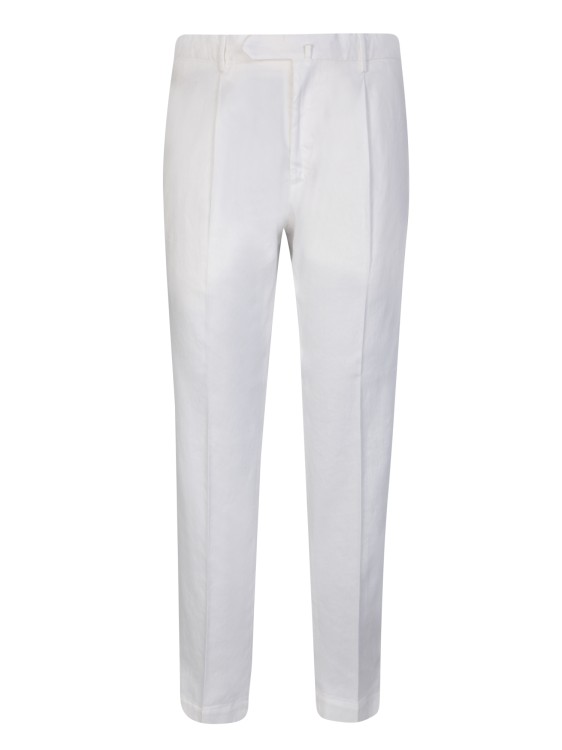 Dell'oglio White Linen-blend Trousers
