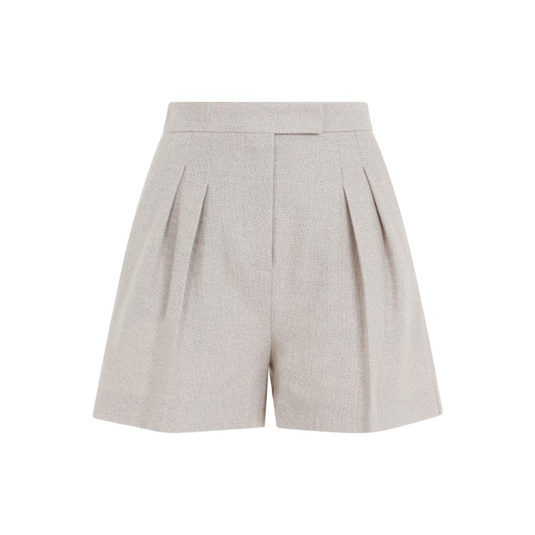 Shop Max Mara Jessica Beige Cotton Jersey Shorts In Grey