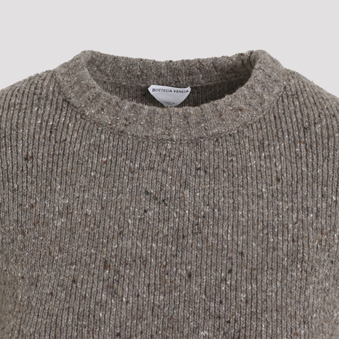 Bottega Veneta Grey Round Neck Pullover In Grey