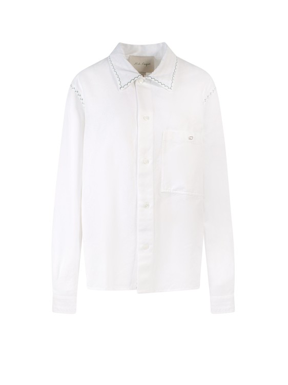 Shop Nick Fouquet White Embroidered Long-sleeved Shirt