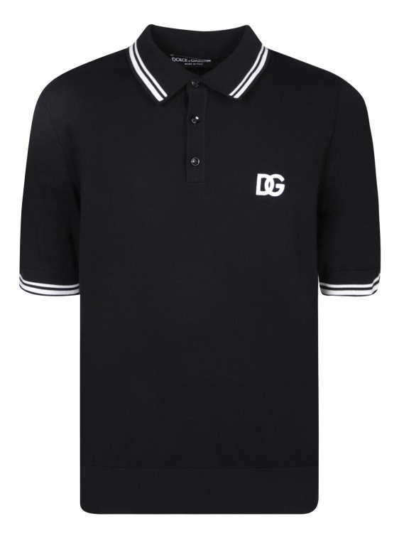 Shop Dolce & Gabbana Cotton Polo Shirt In Black