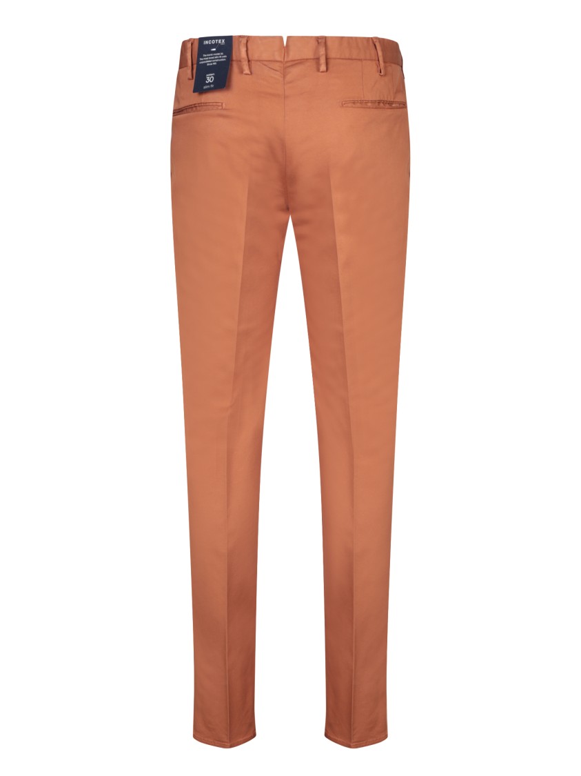 Incotex Brown Slim Fit Trousers In Brown