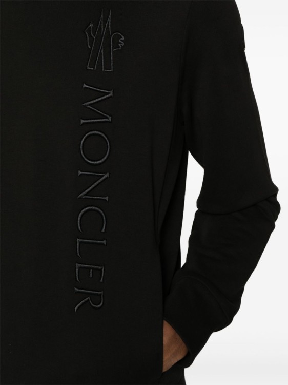 Shop Moncler Cotton Hoodie In Black