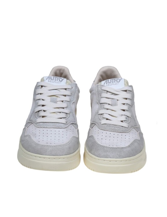 Shop Autry Cream/white Suede Sneakers