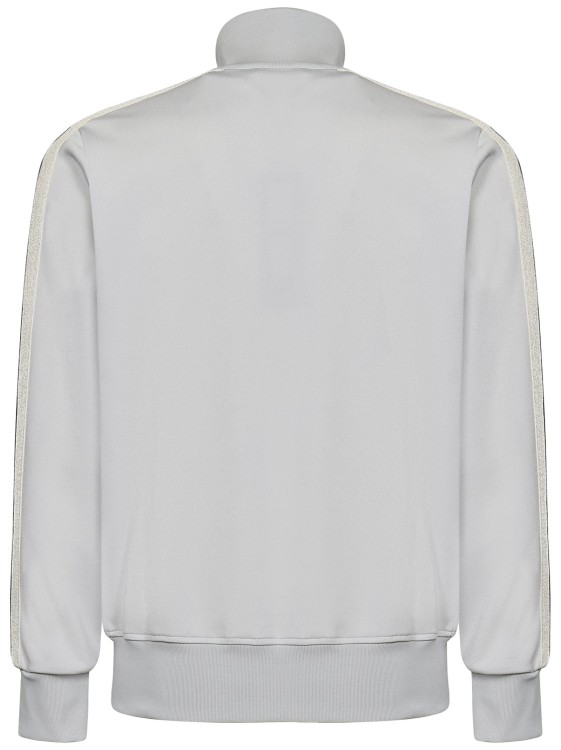 Shop Palm Angels Track Jacket In Gray Technical Fabric In White