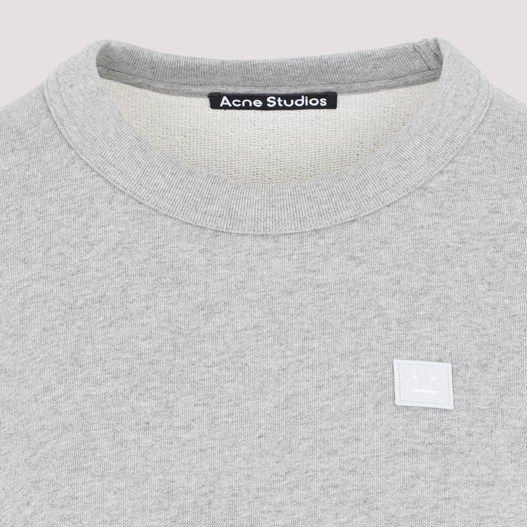 Shop Acne Studios Gray Melange Cotton Sweatshirt In Grey
