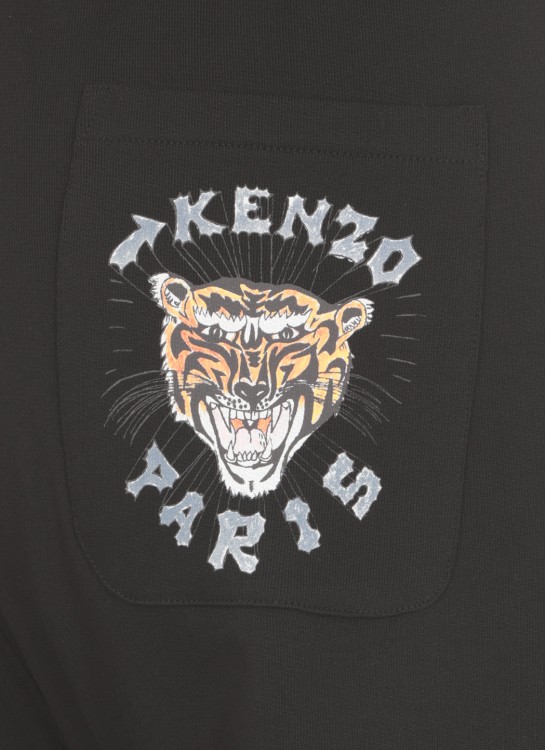 Shop Kenzo Drawn Varsity Bermuda In Black