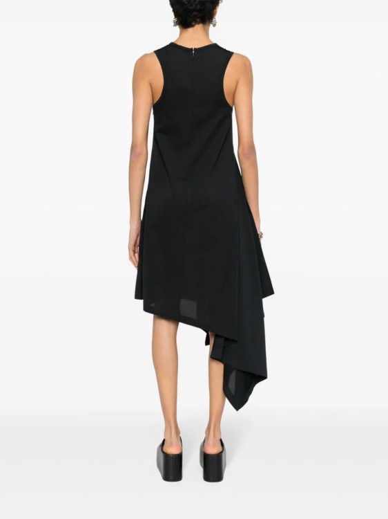 Shop Y-3 Black Logo Print Midi Dress
