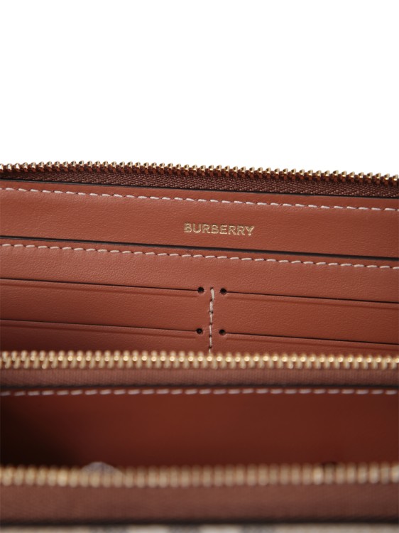 Shop Burberry Vintage Check Print Wallet In Brown