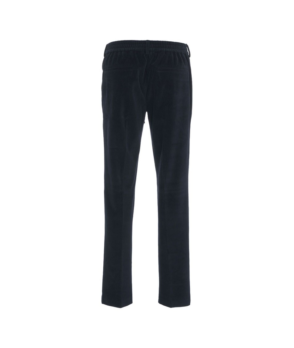 Circolo 1901 Corduroy Trousers With Drawstring In Blue