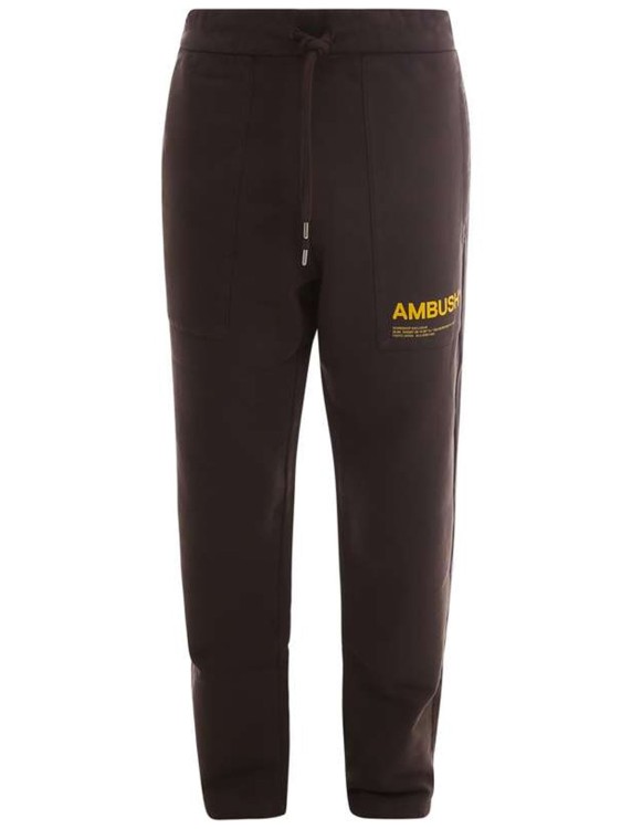 Shop Ambush Cotton Logo Sweatpants In Black