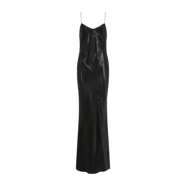 Shop Saint Laurent Black Acetate Long Dress