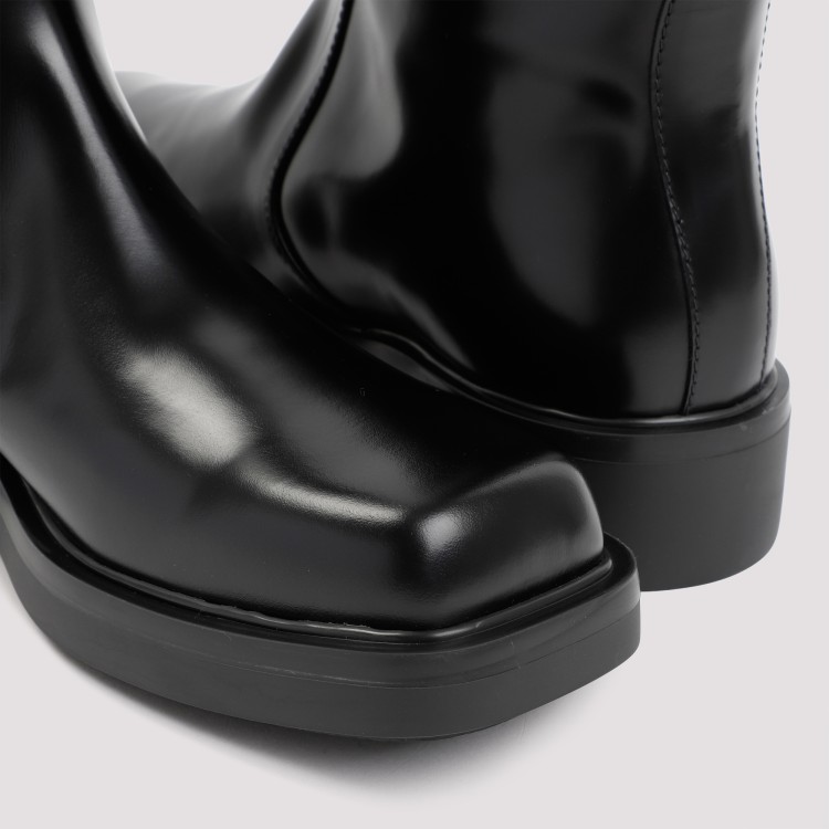 Shop Prada Black Leather Boots